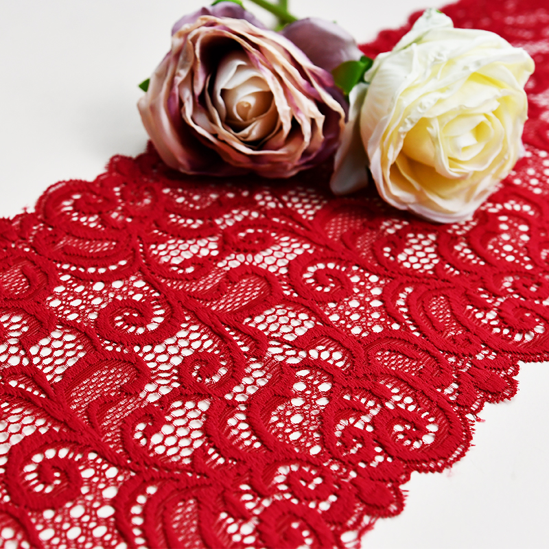 Elegant Mesh Elastic Lace Trim 17.5cm Spandex Lace Fabric Elastic Lace Women's Dress Underwear Bra 0747#