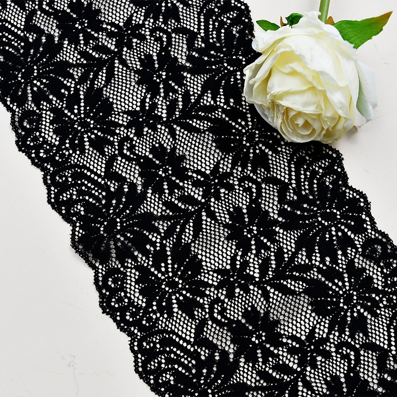 Ready Stock Lace High Quality 16cm Women's Elastic Floral Lace Trim 2425#