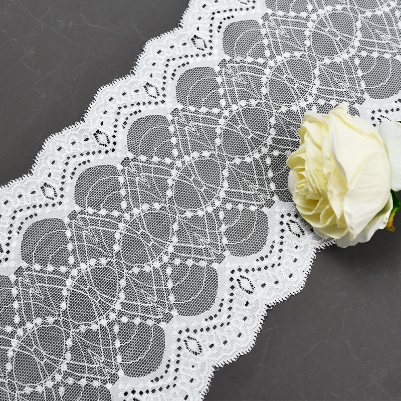 Elegant Mesh Elastic Lace Trim 16cm Spandex Lace Fabric Elastic Lace Women's Dress Underwear Bra 822#