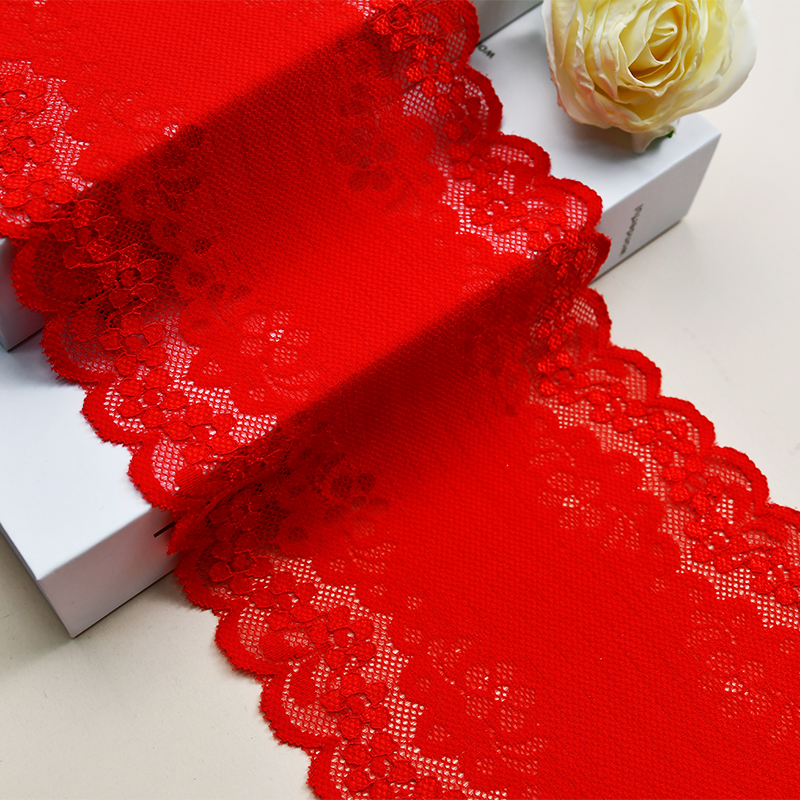 Ready Stock Lace High Quality 17cm Women's Elastic Floral Lace Trim 2251#
