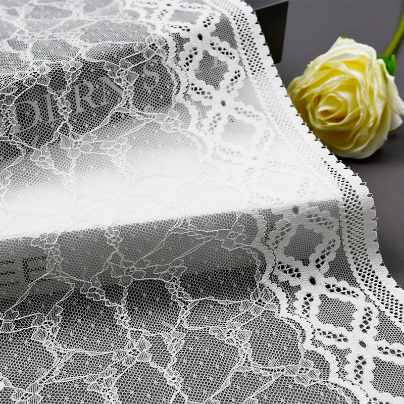 Elegant Mesh Elastic Lace Trim 24cm Spandex Lace Fabric Elastic Lace Women's Dress Underwear Bra 7059#