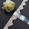 Elastic Lace 3CM Fashion 3D Nylon Spandex Stretch White Floral Lace Trim 106265#