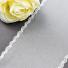 Elastic Lace 9CM Fashion 3D Nylon Spandex Stretch White Floral Lace Trim 5458A#