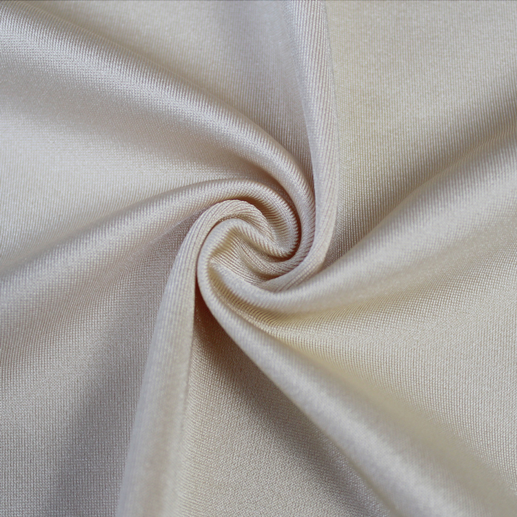 Widely Use 85% Polyester 15% Spandex Warp Knitted Shiny Swimwear Fabric for Bikini Yoga Garment