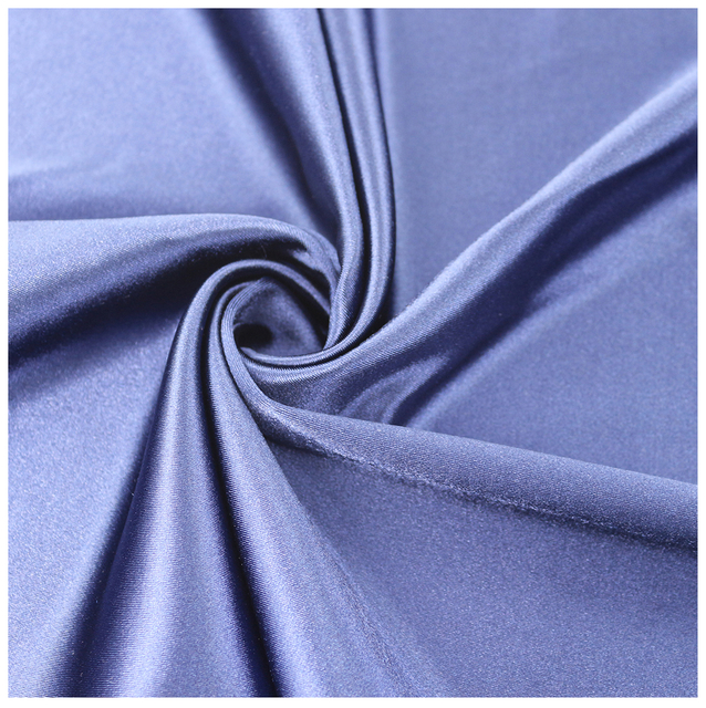 Bridal 90% Polyester 10% Spandex Satin Fabric Solid Stretch Shiny Satin Fabric for Wedding Dress 