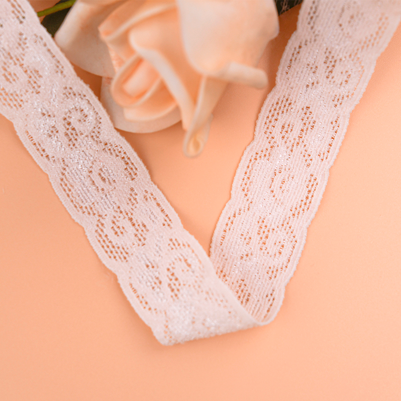 High Quality Stretch Nylon Lace Trim 2.5cm Nylon Lace Fabric Nylon Spandex Lace for Bra And Underwear Wedding Decoration 1592#