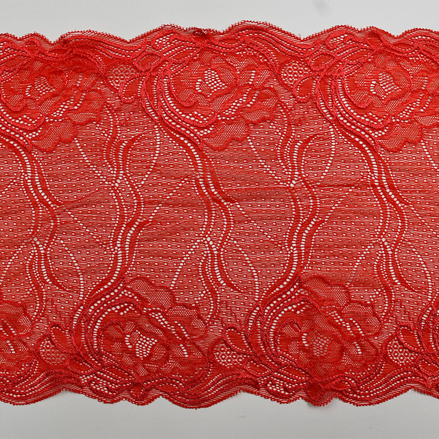 Professional Lace Manufacturer High Quality27.5cm Stretch White Floral Lace Trim for Women 8308#