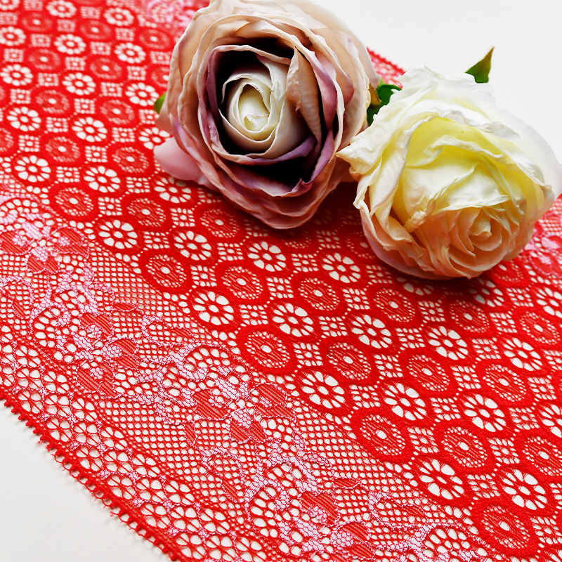 Professional Lace Manufacturer High Quality 20cm Stretch White Floral Lace Trim for Women B047#