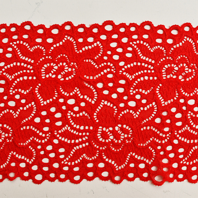 manufacturers supply 13.5cm wide warp knitted white lace underwear clothing accessories DIY wedding dress stretch lace 9042#