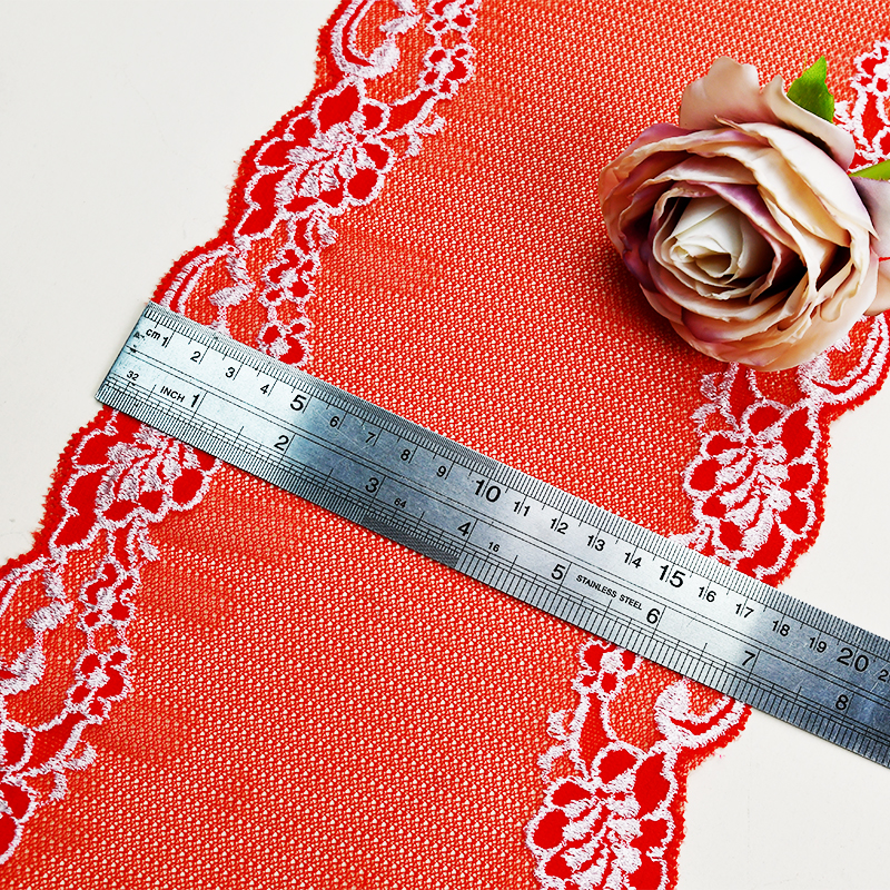 Professional Lace Manufacturer High Quality18cm Stretch White Floral Lace Trim for Women 206100#