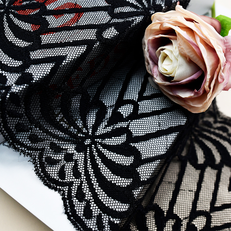 16cm Beautiful Lace Stretch Floral Lingerie Headband Elastic Diy Lace 6881#