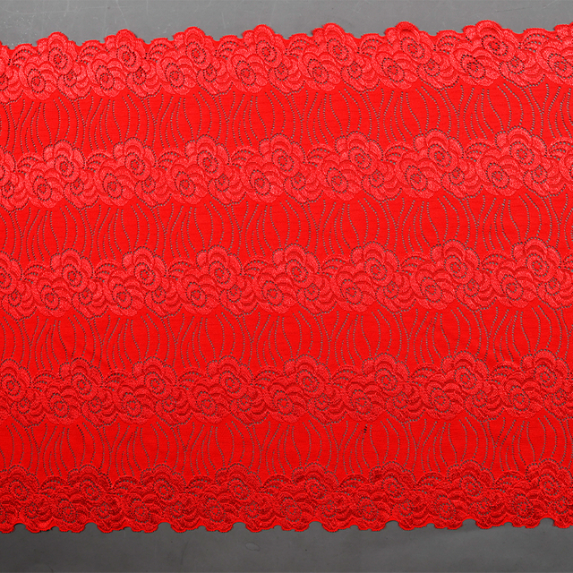 Professional Lace Manufacturer High Quality45.5cm Stretch White Floral Lace Trim for Women 713-45#