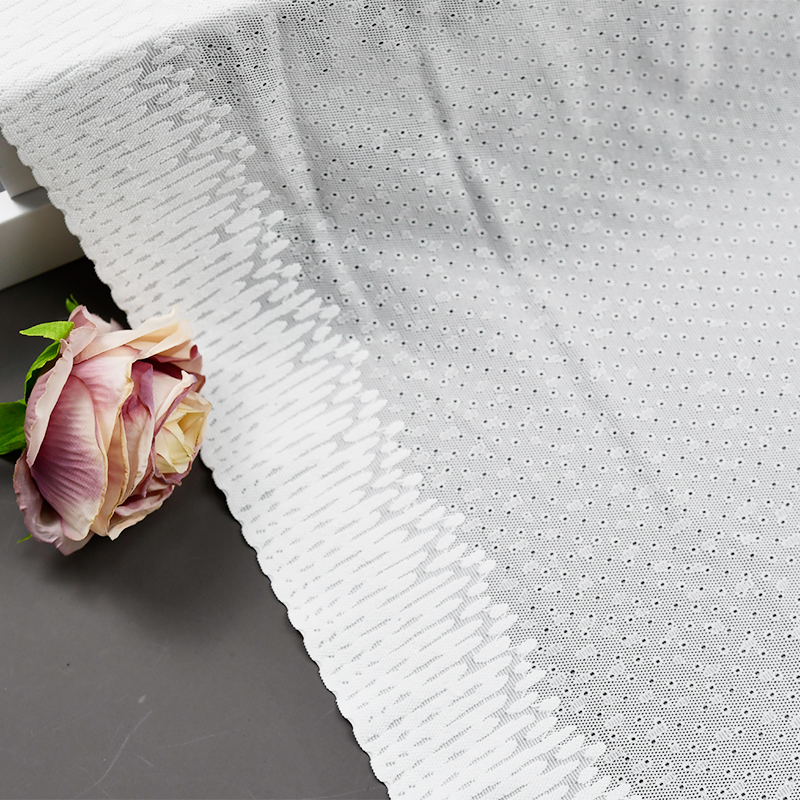 Professional Lace Manufacturer High Quality44cm Stretch White Floral Lace Trim for Women5963#