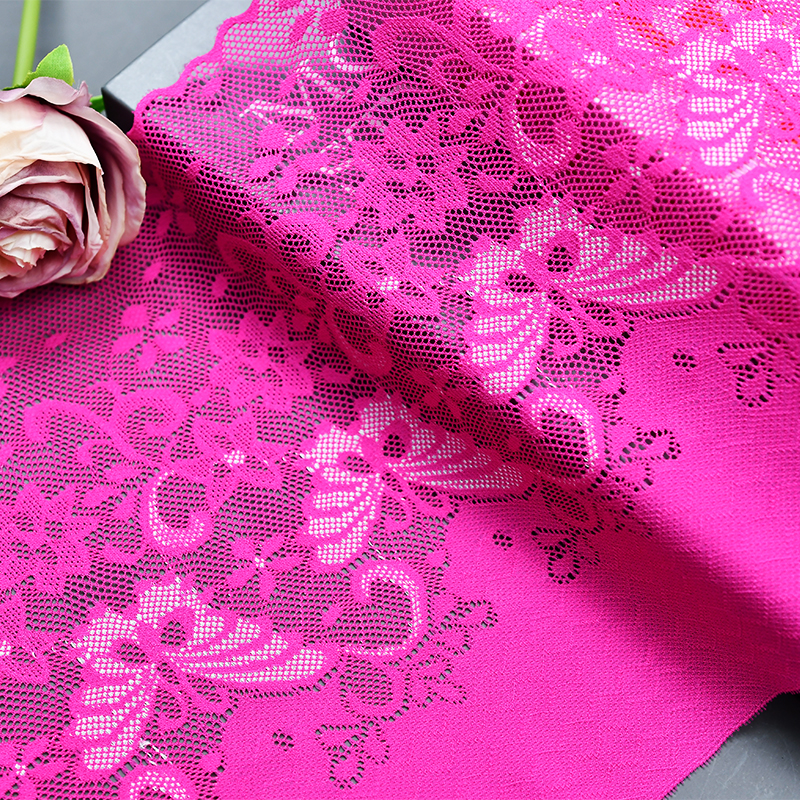 Ready Stock Lace High Quality 22.5cm Women's Elastic Floral Lace Trim 00542#