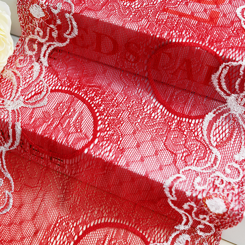 Ready Stock Lace High Quality 20cm Women's Elastic Floral Lace Trim 9212A#