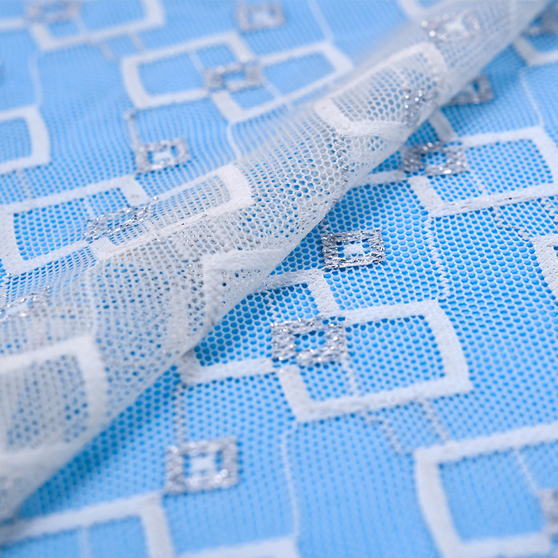 Wholesale two-color knitted elastic lace fabric women's dress 283B#