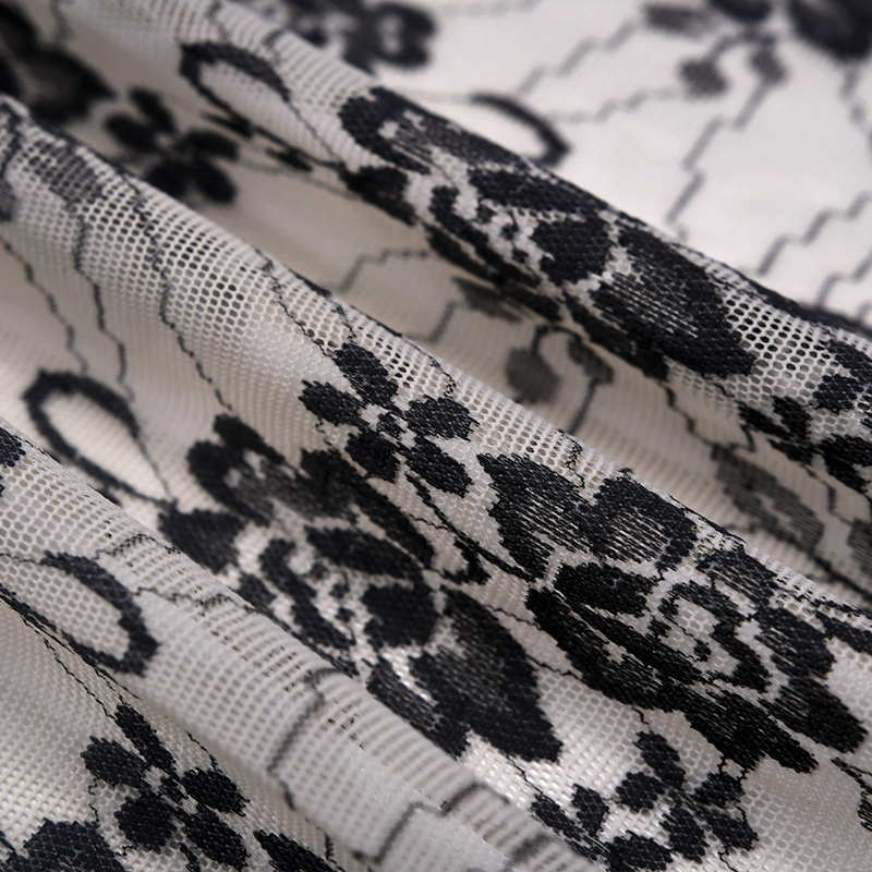 Wholesale two-color knitted elastic lace fabric women's dress 5558#