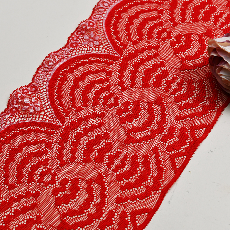 Professional Lace Manufacturer High Quality 18cm Stretch White Floral Lace Trim for Women 02360#