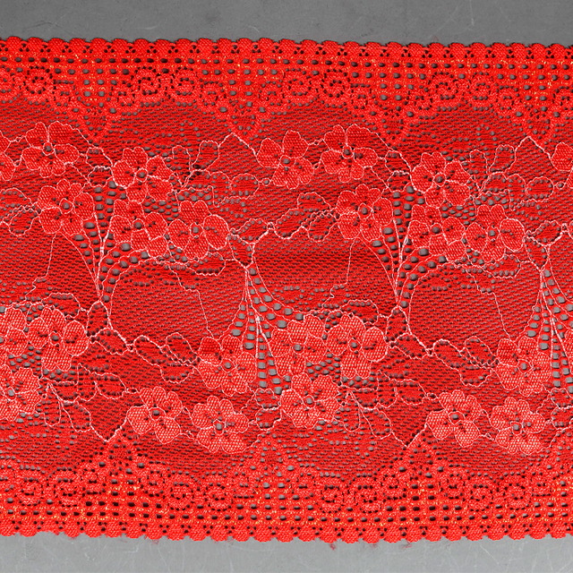 Professional Lace Manufacturer High Quality 17cm Stretch White Floral Lace Trim for Women C038#
