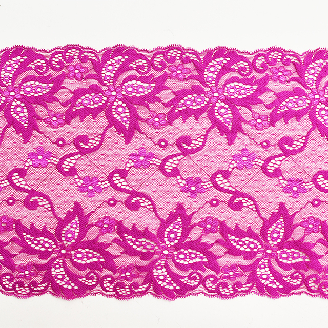 Professional Lace Manufacturer High Quality 24cm Stretch White Floral Lace Trim for Women 1092#