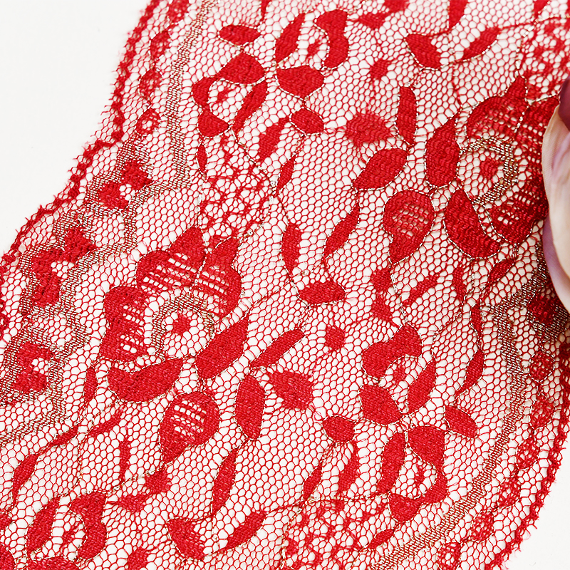 Nylon Elastic 10cm Floral Lace Decoration Wedding Decoration Clothing Lace 3706#