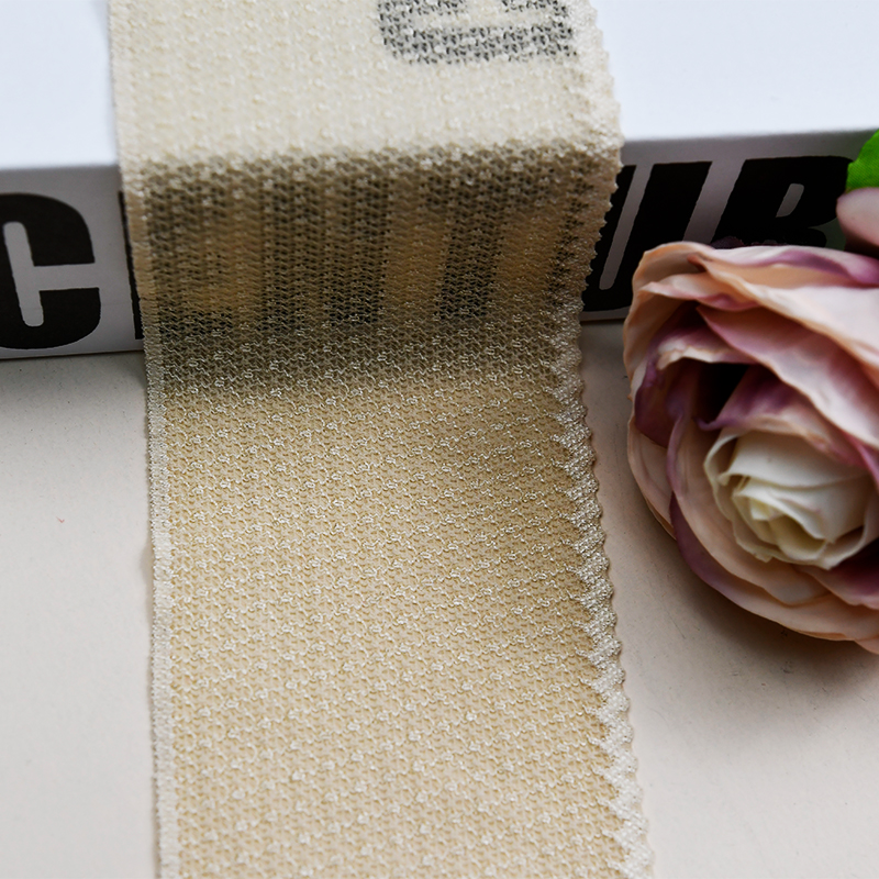 7cm Wholesale Bicolor knitted Elastic Lace Trim, nylon spandex stretch lace trim for women dress 88234#