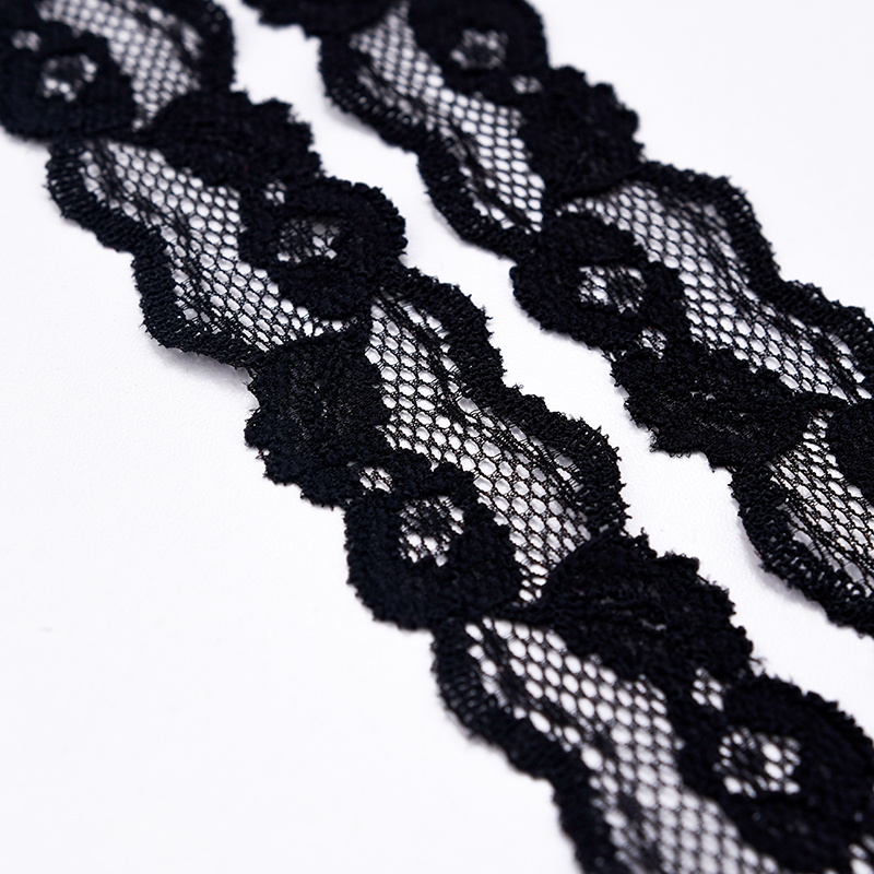 High Quality Stretch Nylon Lace Trim 3cm Nylon Lace Fabric Nylon Spandex Lace for Bra And Underwear Wedding Decoration 106423#
