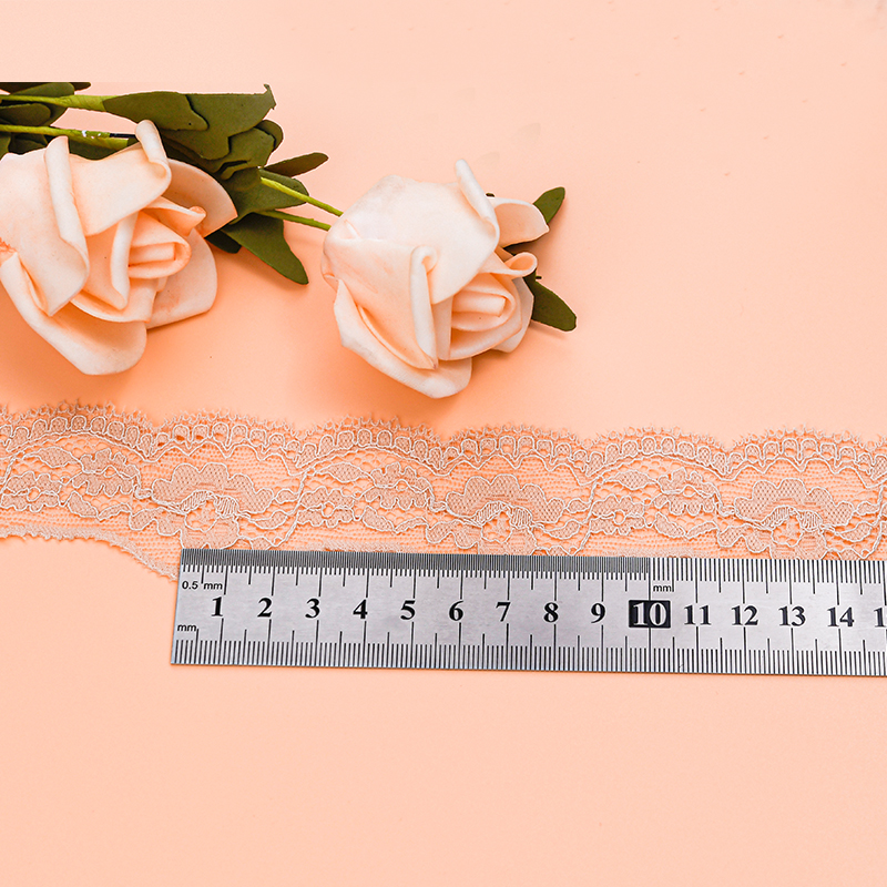 High Quality Stretch Nylon Lace Trim 3cm Nylon Lace Fabric Nylon Spandex Lace for Bra And Underwear Wedding Decoration 6922#