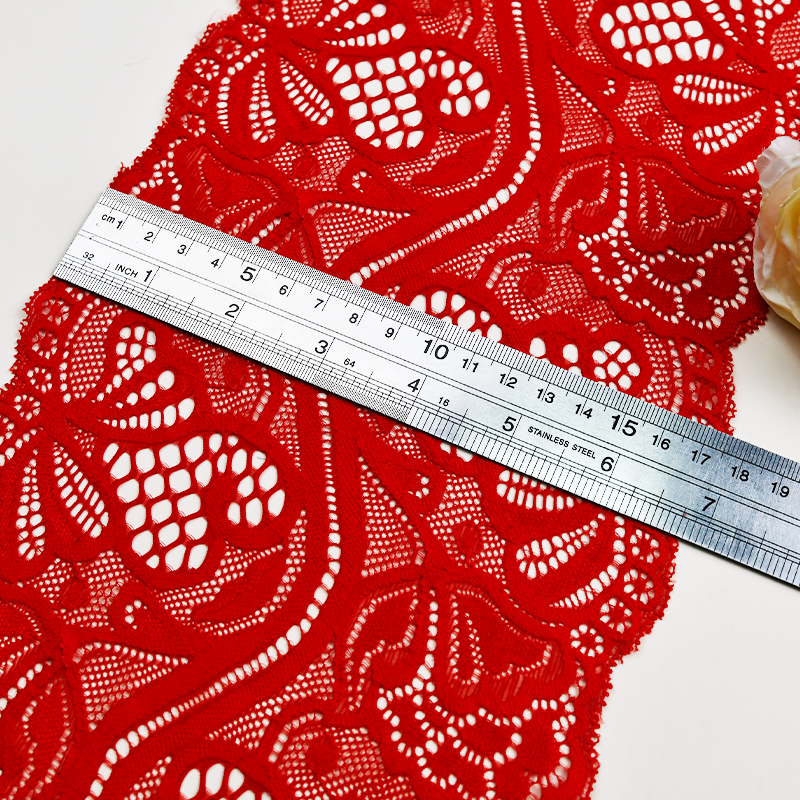 Professional Lace Manufacturer High Quality 17.5cm Stretch White Floral Lace Trim for Women 5510#