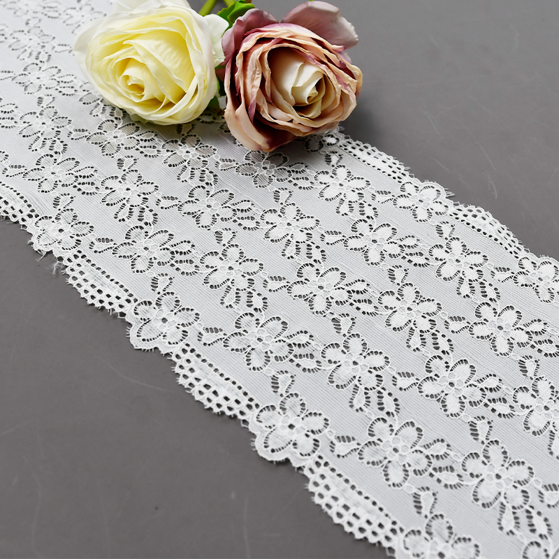  Elegant Mesh Elastic Lace Trim 15.5cm Spandex Lace Fabric Elastic Lace Women's Dress Underwear Bra 409#
