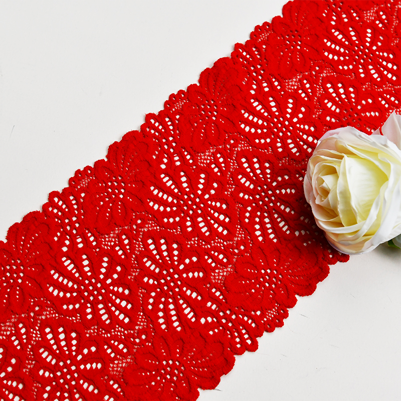 Ready Stock Lace High Quality 13cm Women's Elastic Floral Lace Trim 1513-15#