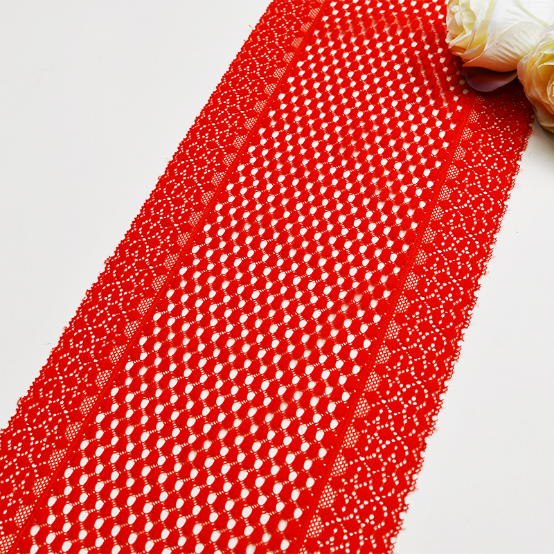Professional Lace Manufacturer High Quality 19.5cm Stretch White Floral Lace Trim for Women 5034#