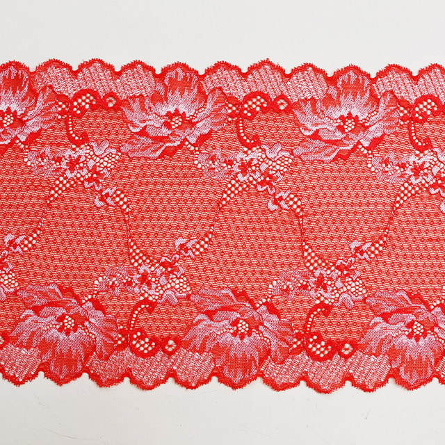 Ready Stock Lace High Quality 22cm Women's Elastic Floral Lace Trim 6035#