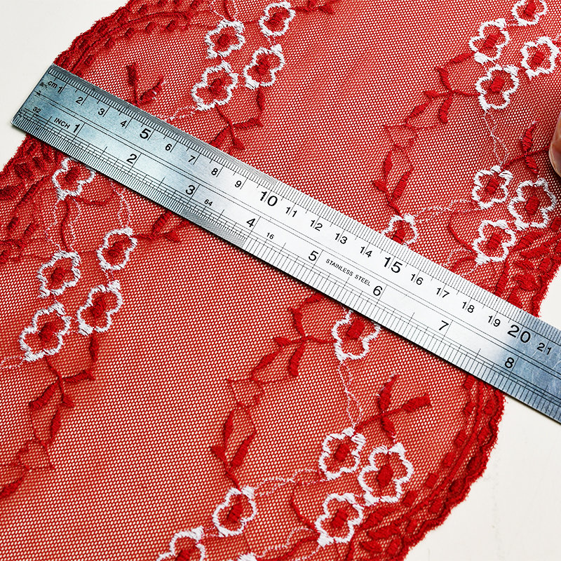 Ready Stock Lace High Quality 20cm Women's Elastic Floral Lace Trim 6032#