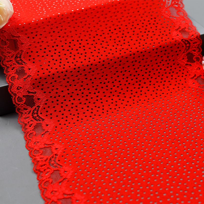 Professional Lace Manufacturer High Quality23.5cm Stretch White Floral Lace Trim for Women7069#