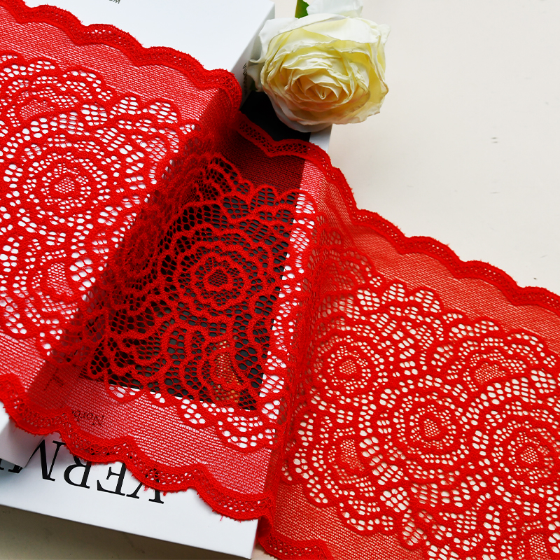 Elegant Mesh Elastic Lace Trim 17.5cm Spandex Lace Fabric Elastic Lace Women's Dress Underwear Bra 7060#