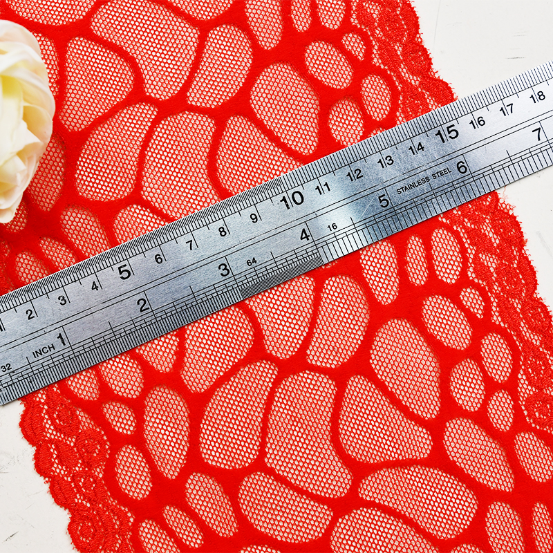 Elegant Mesh Elastic Lace Trim 16cm Spandex Lace Fabric Elastic Lace Women's Dress Underwear Bra 6514#