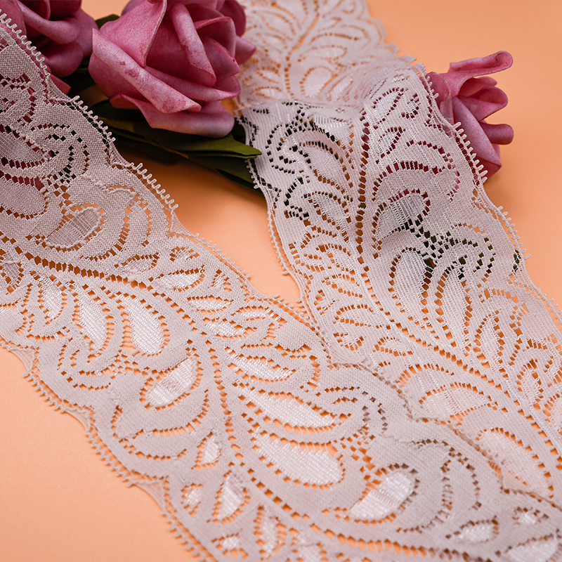 High Quality Stretch Nylon Lace Trim 6.5cm Nylon Lace Fabric Nylon Spandex Lace for Bra And Underwear Wedding Decoration 1016#