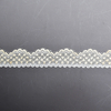 Elastic Lace 3CM Fashion 3D Nylon Spandex Stretch White Floral Lace Trim 59365-2#