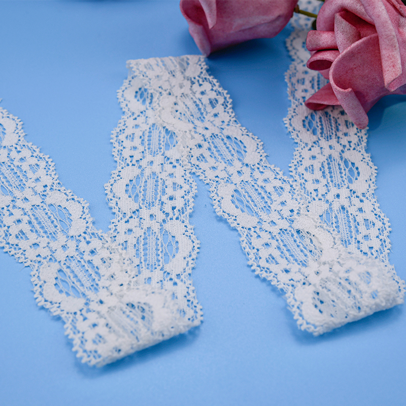 High Quality Stretch Nylon Lace Trim 3cm Nylon Lace Fabric Nylon Spandex Lace for Bra And Underwear Wedding Decoration 1478#