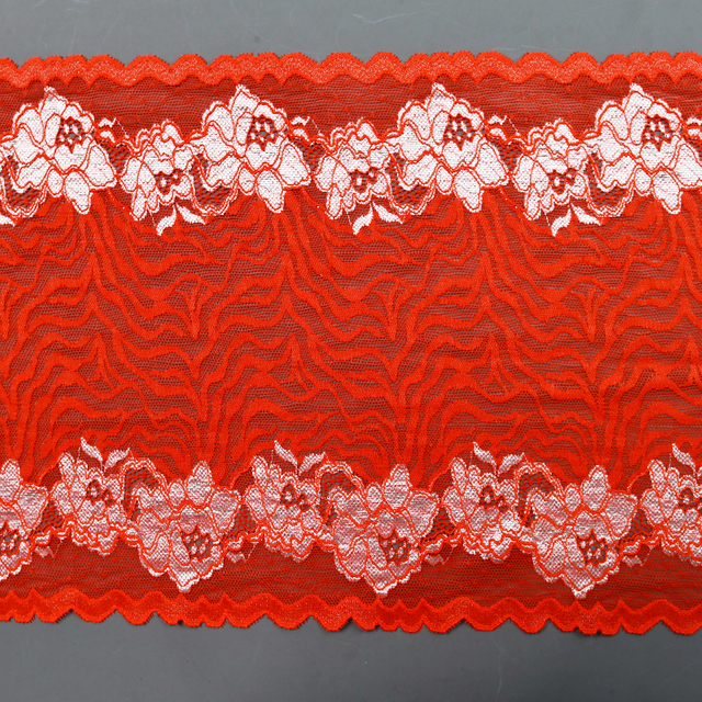 Ready Stock Lace High Quality 25cm Women's Elastic Floral Lace Trim5125#