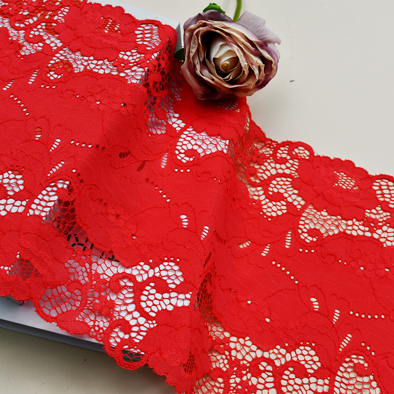 manufacturers supply 20cm wide warp knitted white lace underwear clothing accessories DIY wedding dress stretch lace 65178#