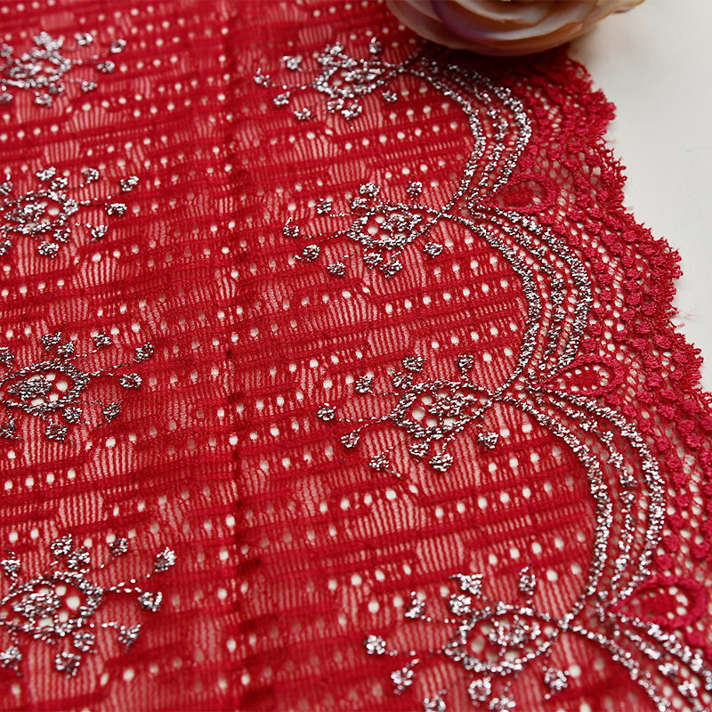 Professional Lace Manufacturer High Quality 17cm Stretch White Floral Lace Trim for Women E010#