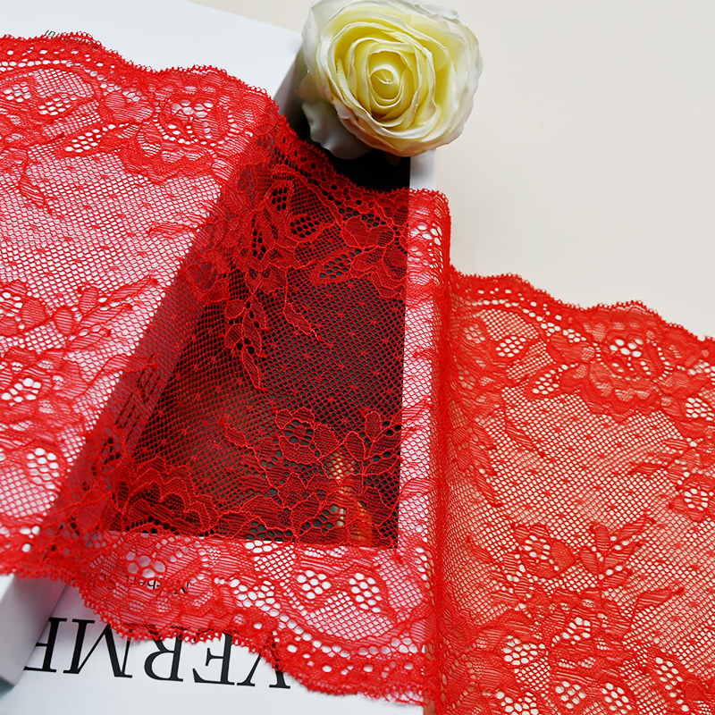 Elegant Mesh Elastic Lace Trim 19cm Spandex Lace Fabric Elastic Lace Women's Dress Underwear Bra 10061#