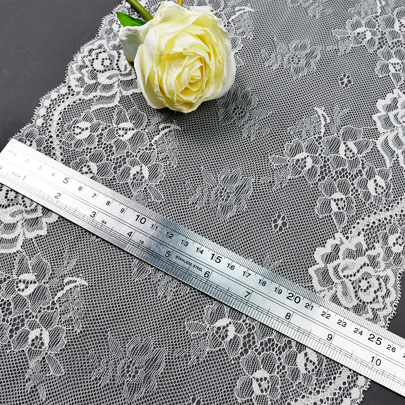 25cm Beautiful Lace Stretch Floral Lingerie Headband Elastic Diy Lace 10026#