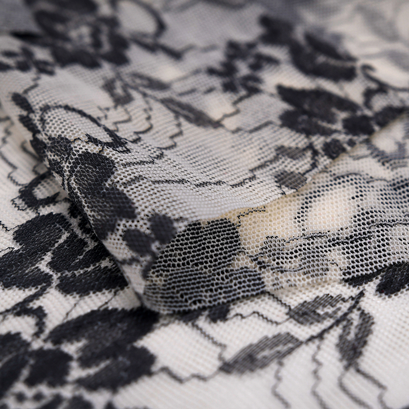 Wholesale two-color knitted elastic lace fabric women's dress 5558#