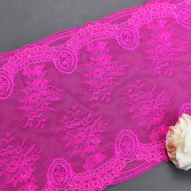 Professional Lace Manufacturer High Quality 21cm Stretch White Floral Lace Trim for Women 5201#