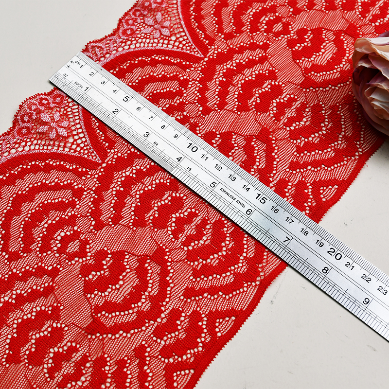Professional Lace Manufacturer High Quality 18cm Stretch White Floral Lace Trim for Women 02360#