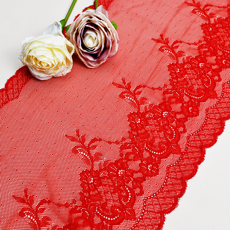 24cm Beautiful Lace Stretch Floral Lingerie Headband Elastic Diy Lace 9645#