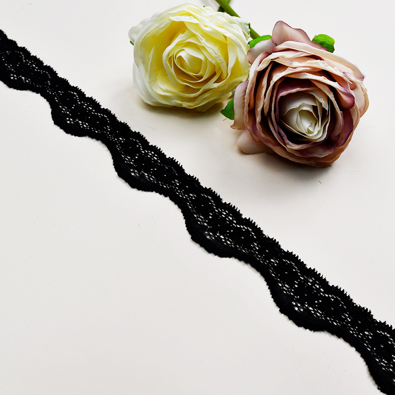 High Quality Stretch Nylon Lace Trim 2.7cm Nylon Lace Fabric Nylon Spandex Lace for Bra And Underwear Wedding Decoration 106670#